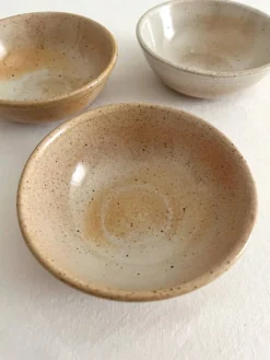 3 petits bols en grès du marais vintage