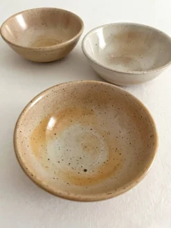 3 petits bols en grès du marais vintage