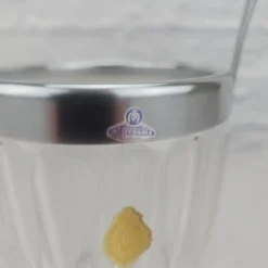 Petit seau à glaçons en cristal transparent Demeyere et anse en inox
