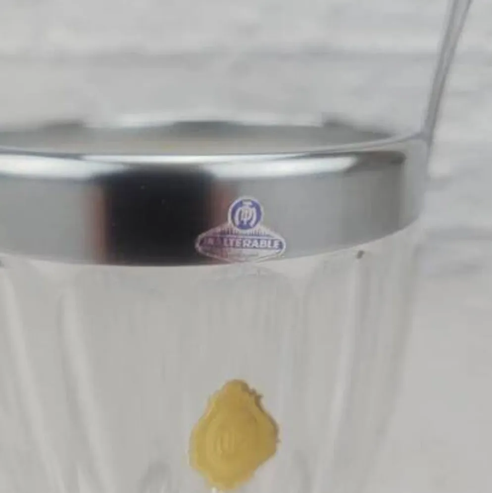 Petit seau à glaçons en cristal transparent Demeyere et anse en inox