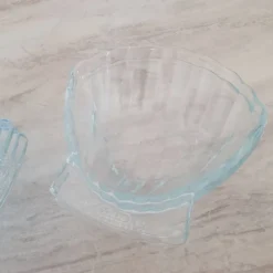 8 petits plats ramequins en forme de Coquillage en verre transparent