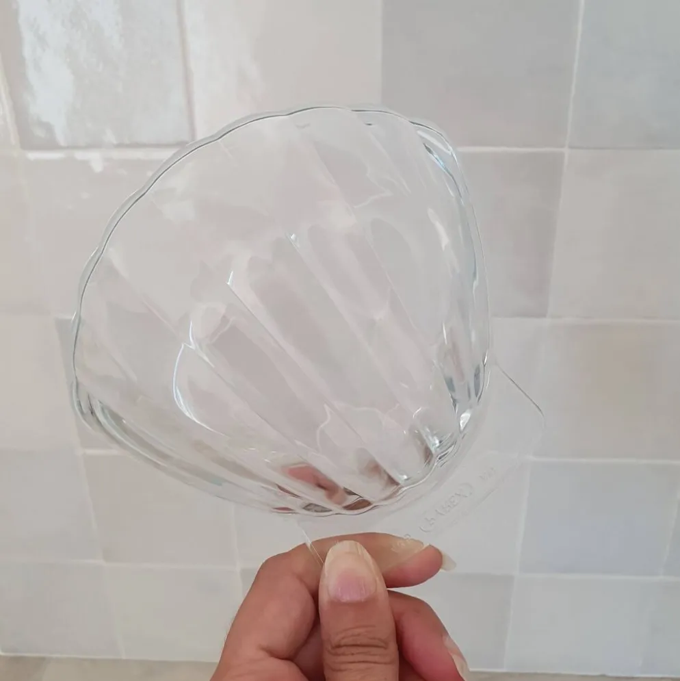 8 petits plats ramequins en forme de Coquillage en verre transparent