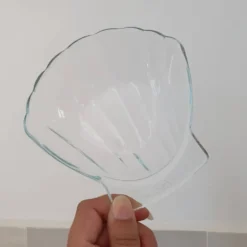 8 petits plats ramequins en forme de Coquillage en verre transparent