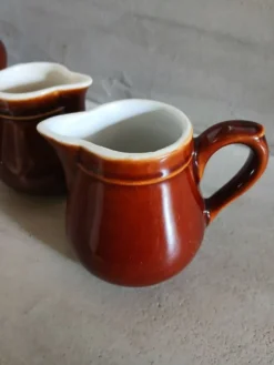5 petits pots à lait/ crème de bistrot