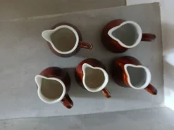 5 petits pots à lait/ crème de bistrot