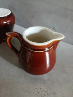 5 petits pots à lait/ crème de bistrot