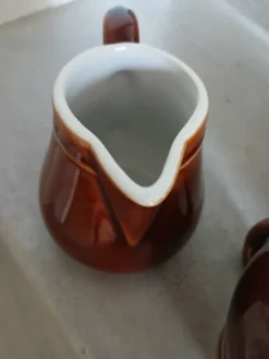 5 petits pots à lait/ crème de bistrot