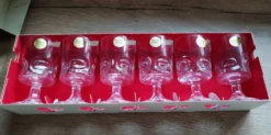 6 petits verres en cristal trempé d'environ 10 cl