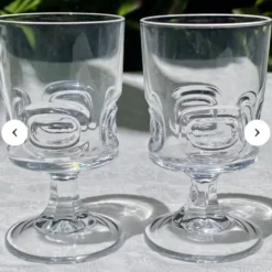 6 petits verres en cristal trempé d'environ 10 cl