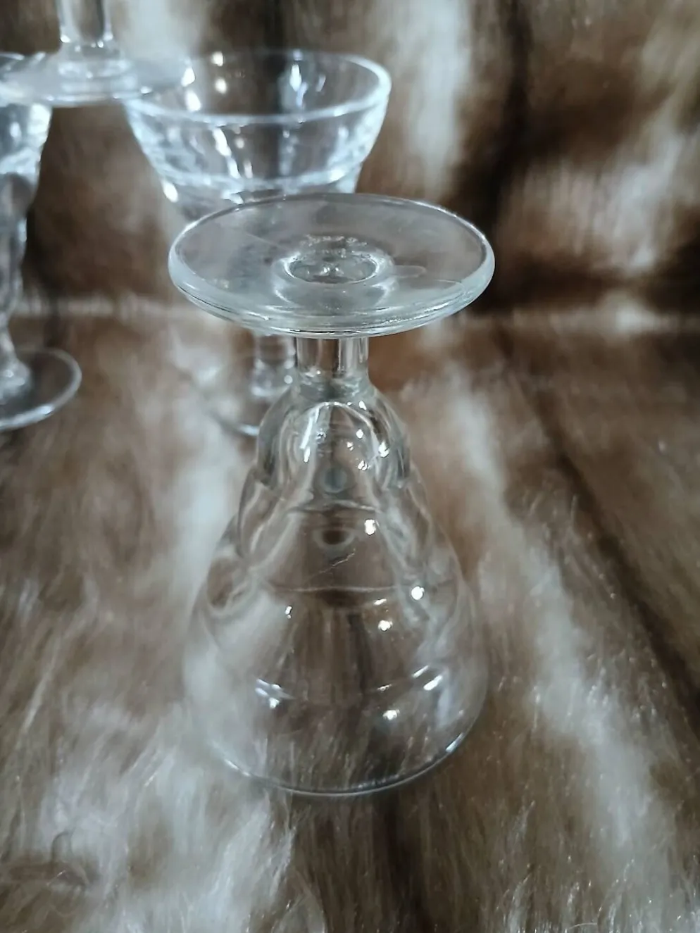 6 petits verres à pieds vintages Duralex