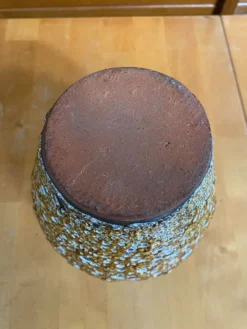 Pichet ancien cyclope style charles cart céramique fat lava jaune vint