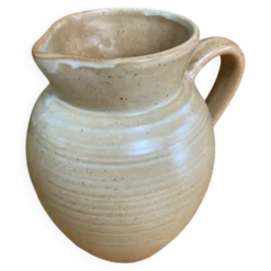Pichet ancien gres village beige années 60 made in france vintage #e33