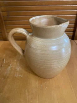 Pichet ancien gres village beige années 60 made in france vintage #e33