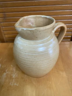 Pichet ancien gres village beige années 60 made in france vintage #e33