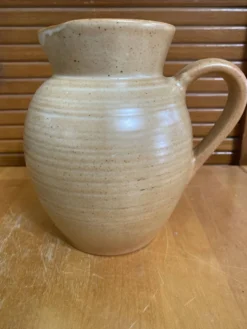 Pichet ancien gres village beige années 60 made in france vintage #e33