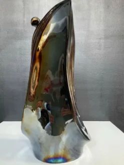 Pichet Bassano Italy en céramique irisée des années 70