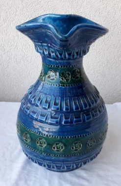 Pichet bleu en céramique Aldo Londi