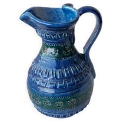 Pichet bleu en céramique Aldo Londi