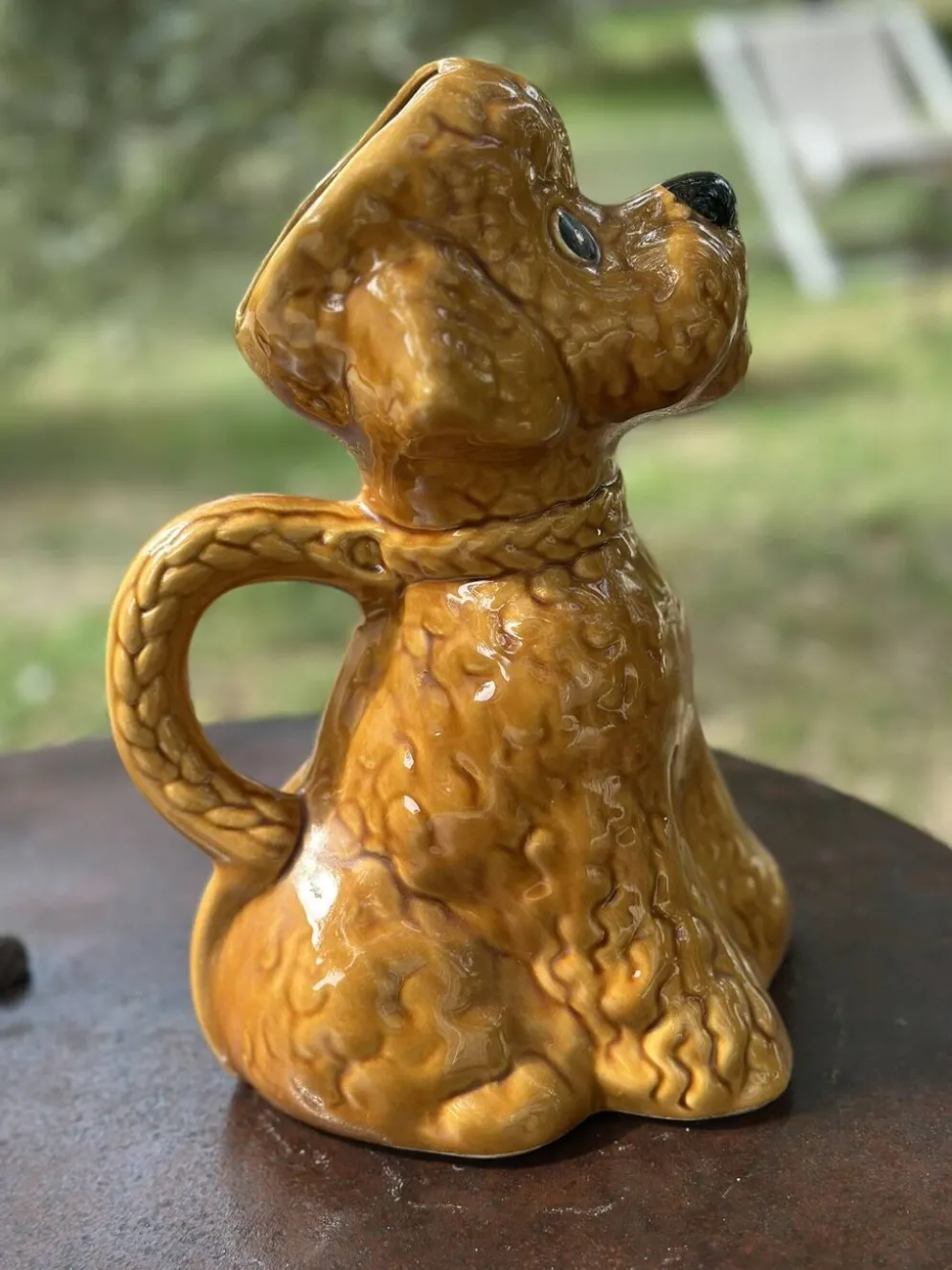 Pichet Caniche en Céramique Miel