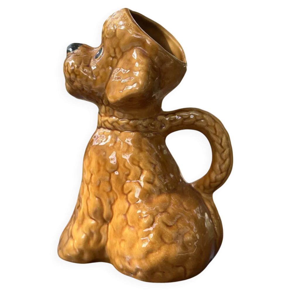 Pichet Caniche en Céramique Miel