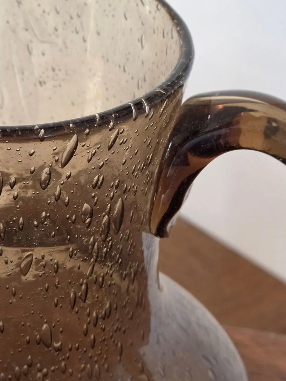 Pichet carafe verre bulle biot vintage