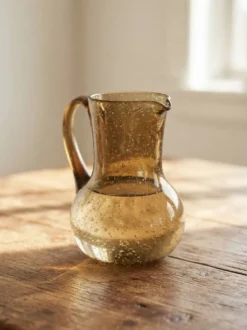 Pichet carafe verre bulle biot vintage