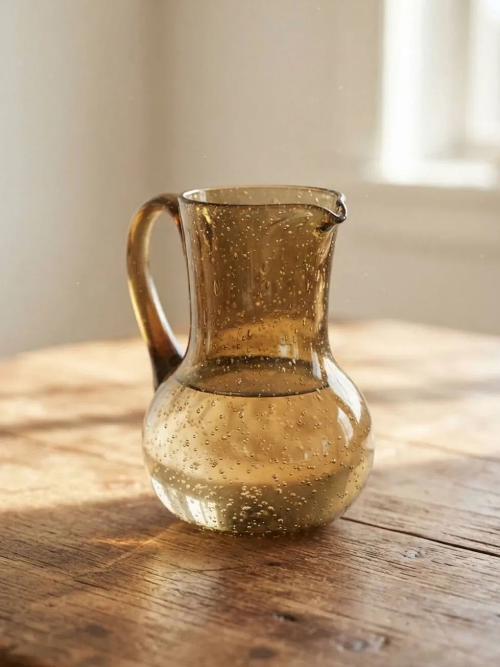 Pichet carafe verre bulle biot vintage