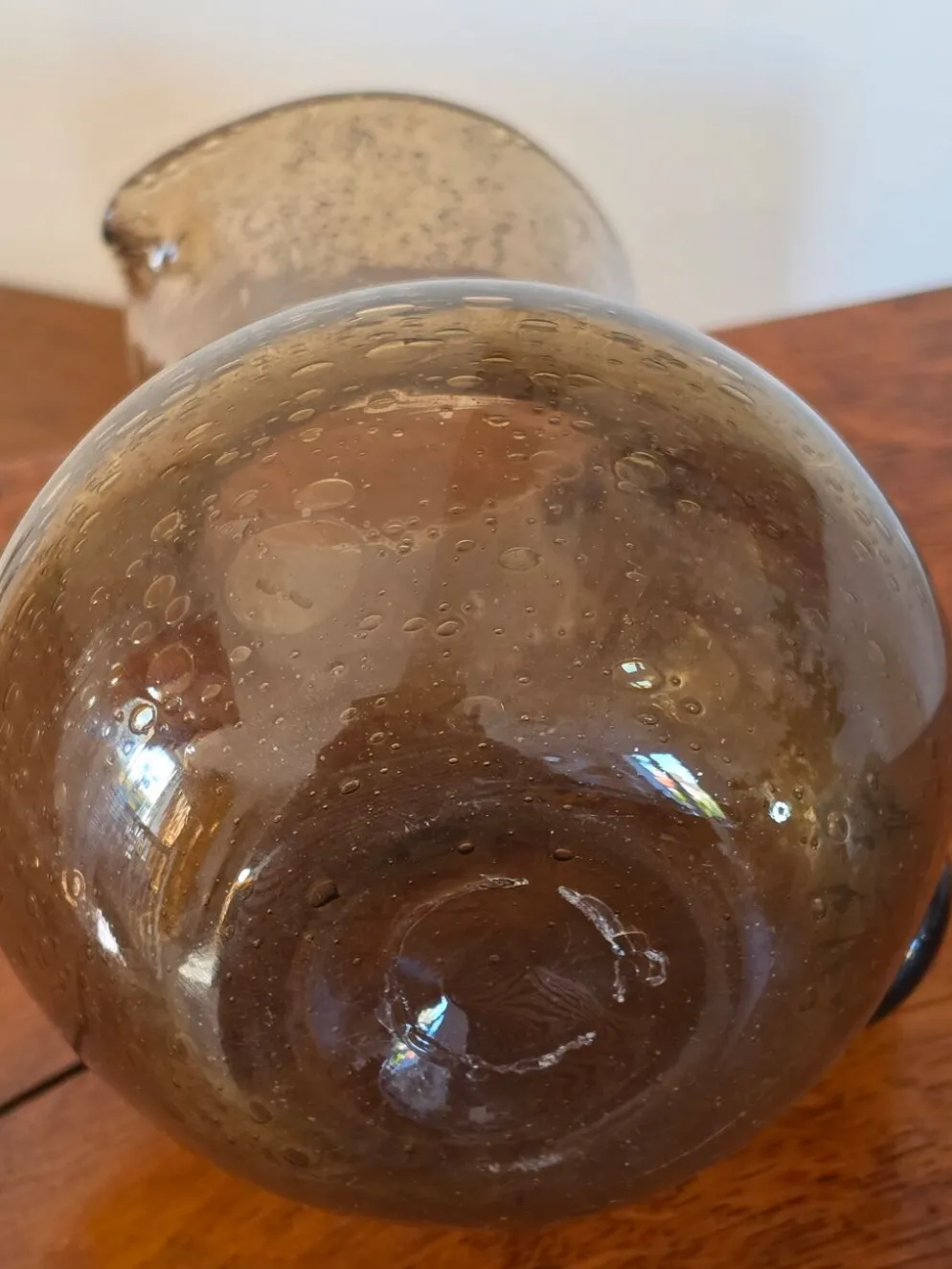 Pichet carafe verre bulle biot vintage