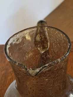 Pichet carafe verre bulle biot vintage