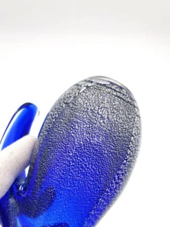 Pichet Colibri Signé Allan Scharff Holmegaard Bleu Feuille Argent 27cm