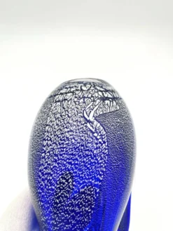 Pichet Colibri Signé Allan Scharff Holmegaard Bleu Feuille Argent 27cm