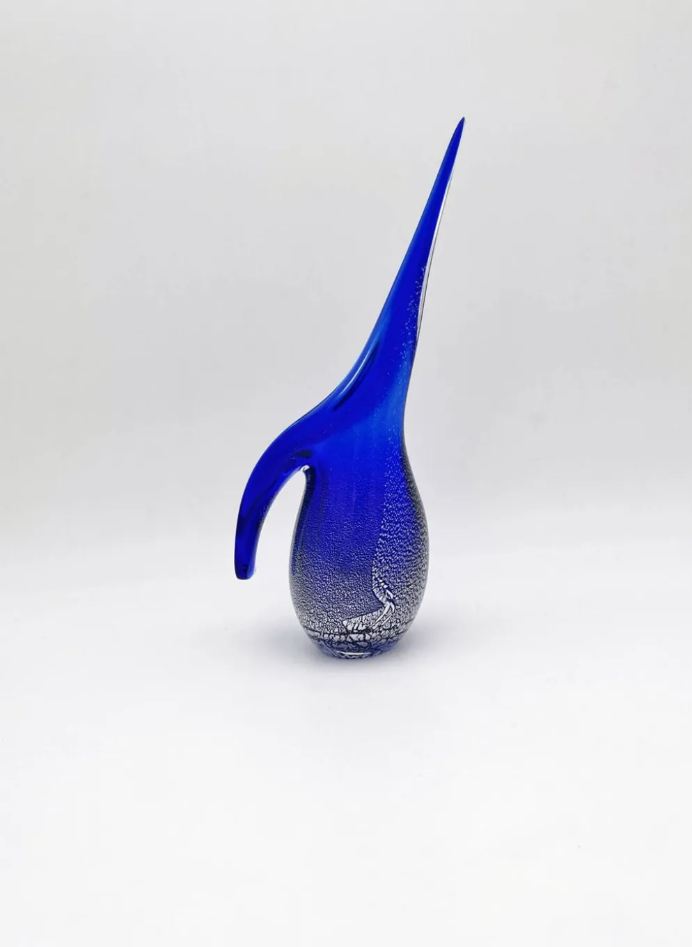 Pichet Colibri Signé Allan Scharff Holmegaard Bleu Feuille Argent 27cm