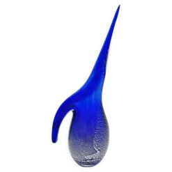 Pichet Colibri Signé Allan Scharff Holmegaard Bleu Feuille Argent 27cm