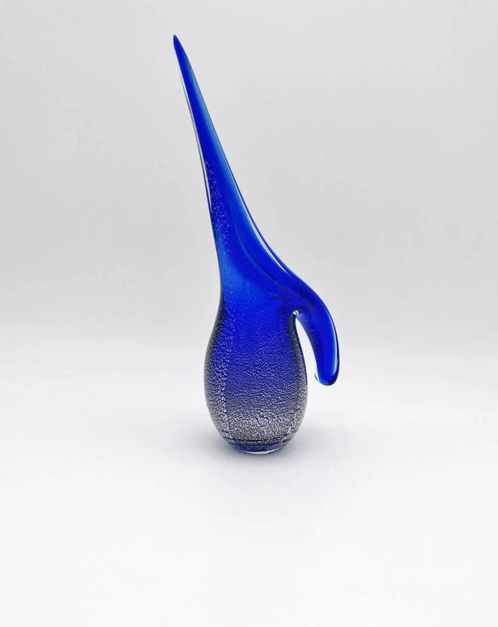 Pichet Colibri Signé Allan Scharff Holmegaard Bleu Feuille Argent 27cm