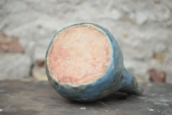 Pichet céramique émaillée vintage, poterie La Borne, pichet décoratif, brut
