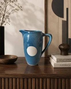 Pichet Denbac 326-2 – grès Art déco à réserve géométrique années 20-30