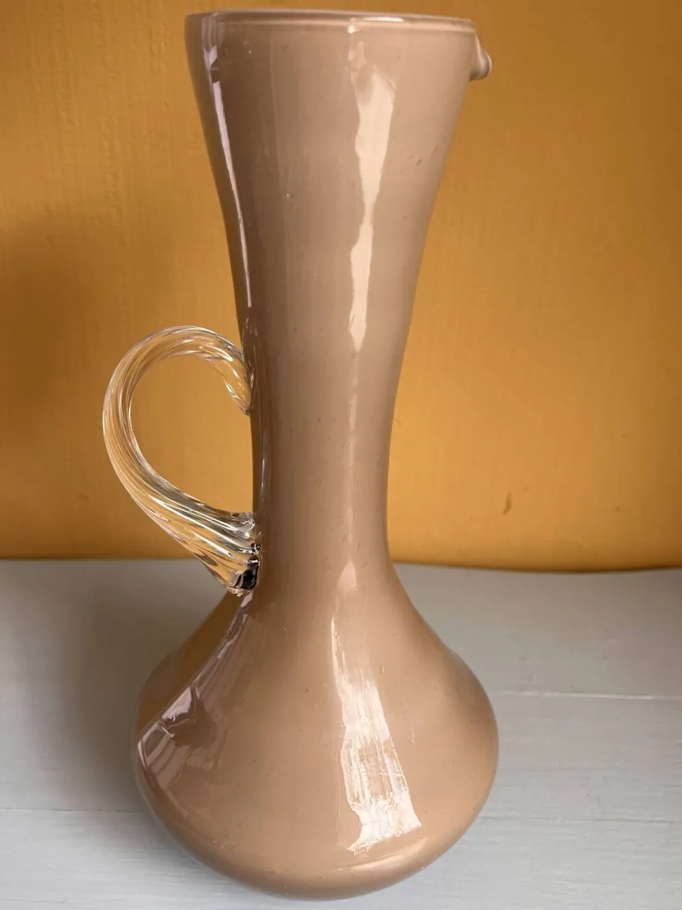 Pichet en verre opalin vintage – style Murano