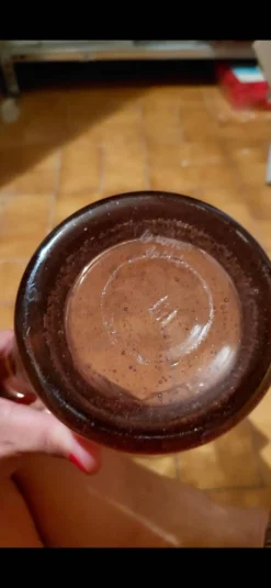 Pichet en verre soufflé rosé Verrerie Le Biot