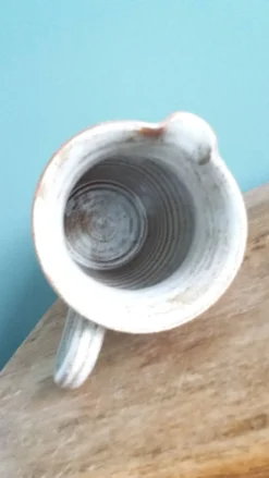 Pichet et 4 verres en grès émaillé signé, Aizenay Vendée