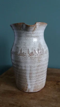 Pichet et 4 verres en grès émaillé signé, Aizenay Vendée