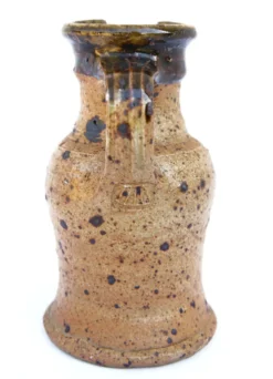 Pichet façon saucière en grès pyrité de Pierre Digan, Puisaye, La Borne 1950