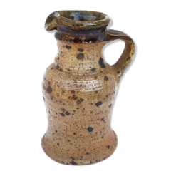 Pichet façon saucière en grès pyrité de Pierre Digan, Puisaye, La Borne 1950