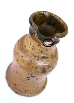 Pichet façon saucière en grès pyrité de Pierre Digan, Puisaye, La Borne 1950