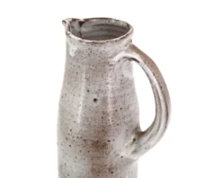 Pichet gris marron en grès de Jeanne et Norbert Pierlot, années 60