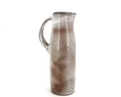 Pichet gris marron en grès de Jeanne et Norbert Pierlot, années 60