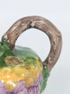 Pichet majolique Ceramiche di Bassano raisins Italie vintage décor estival