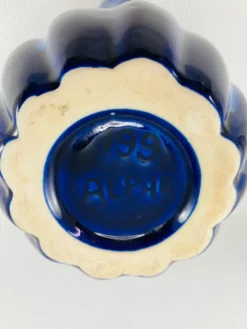 Pichet melon 1,2l grès flammé bleu cobalt alpho 199 - saint-uze vintag