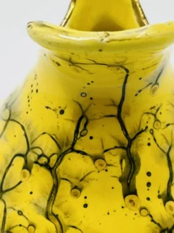 Pichet miniature de collection jaune et or fin