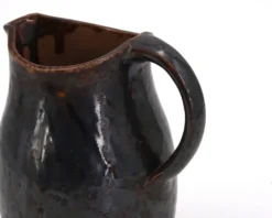 Pichet noir en grès de Jean Talbot, La Borne céramique années 40