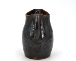 Pichet noir en grès de Jean Talbot, La Borne céramique années 40